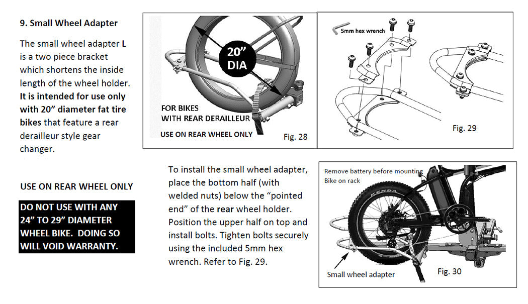 Hollywood Small Wheel Adapter For Universal Wheel Holders